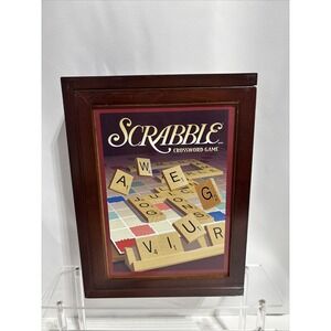 Scrabble Vintage Bookshelf Edition Wooden Box Pre-owned Open Box Unused 2011